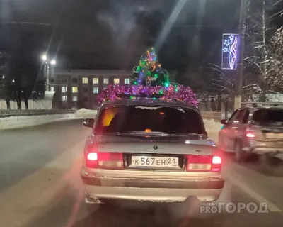 Ёлка на крыше и море внимания - как Гродно украшает красный Mercedes W123 -  Автомобили Гродно