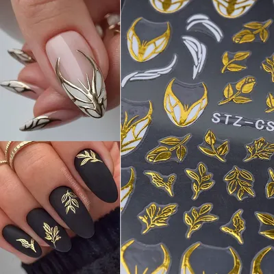 NAIL ACADEMY Наклейки для ногтей, слайдеры для маникюра \"Бабочки и цветы\" -  купить с доставкой по выгодным ценам в интернет-магазине OZON (374776991)