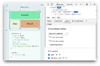 Как определять и инспектировать сетки CSS Grid на странице
