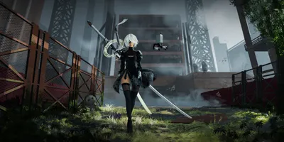 Обои на рабочий стол YoRHa No. 2 Type B из игры NieR: Automata, обои для рабочего  стола, скачать обои, обои бесплатно