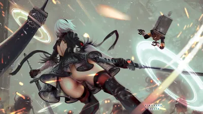NieR Automata, Nier, Automata, 2b (1920x1080) - обои для рабочего стола