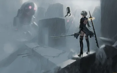 Обои Видео Игры Nier: Automata, обои для рабочего стола, фотографии видео  игры, nier, automata, automata Обои для рабочего стола, скачать обои  картинки заставки на рабочий стол.