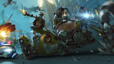 Обои overwatch, junkrat, mako rutledge, jamison fawkes картинки на рабочий  стол, фото скачать бесплатно