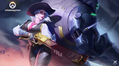 Обои на рабочий стол Ashe / Эш из игры Overwatch / Дозор, by Xing-Art, обои  для рабочего стола, скачать обои, обои бесплатно