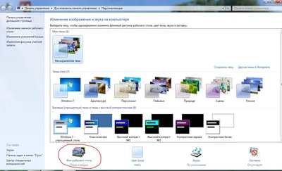 Персонализация рабочего стола Windows 7