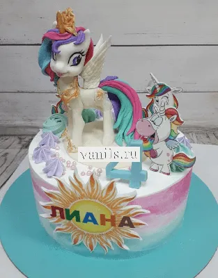 Торт на три годика для девочки «My Little Pony»