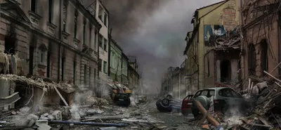 Обои Фэнтези Иные миры, иные времена, обои для рабочего стола, фотографии  фэнтези, иные миры, иные времена, постапокалипсис, город, автомобили,  запустение, разрушения Обои для рабочего стола, скачать обои картинки  заставки на рабочий стол.