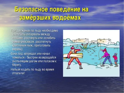 Плакаты Правила поведения на льду