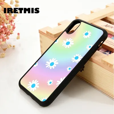 Iretmis 5 5S SE 6 6S TPU силиконовый чехол для мобильного телефона чехол  для iPhone 7 8 Plus X Xs 11 12 MINI Pro Max XR Радуга прикольные цветы |  AliExpress