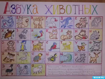 Алфавит животных (1 фото). Воспитателям детских садов, школьным учителям и  педагогам - Маам.ру