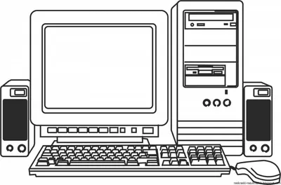 Раскраски Картинка компьютер (38 шт.) - скачать или распечатать бесплатно  #6535