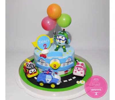 Торты Robocar Poli «СОБАЧИЙ ПАТРУЛЬ» - 1 фото с ценами. Торты на заказ в  Москве с доставкой от КП «Алтуфьево»