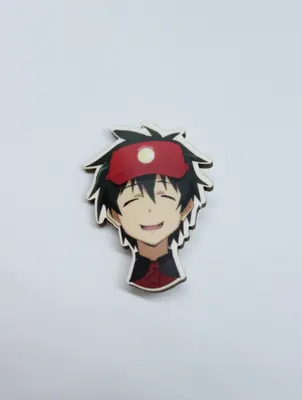 Скачать обои взгляд, полосы, демон, парень, Сатана на подработке!, Hataraku  Maou-Sama!, раздел сёнэн в разрешении 1024x1024