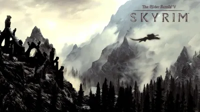 Обои Видео Игры The Elder Scrolls V: Skyrim, обои для рабочего стола,  фотографии видео, игры, the, elder, scrolls, skyrim, пейзаж, реки, скалы,  дома, здания, арки Обои для рабочего стола, скачать обои картинки