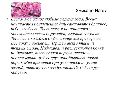 Сочинение на тему: \"Весна\",ученик 6 \"Б\" класса Кучеровский Никита |  Instagram