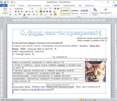 Microsoft Word. Майкрософт Ворд. Редактор текстов. Курс для новичков.