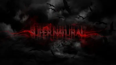 Обои на рабочий стол Фон к сериалу Сверхъестественное / Supernatural с  красными молниями и тенями птиц, обои для рабочего стола, скачать обои,  обои бесплатно