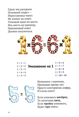 Раскраска Таблица умножения распечатать бесплатно