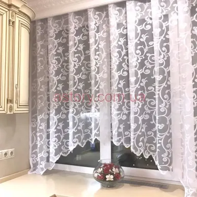Тюль для кухни Купитекс для кухни Дождик, Органза, 180х140 см - купить в  интернет-магазине OZON с доставкой по России (298544950)