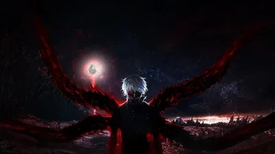 Обои на рабочий стол Ken Kaneki / Кен Канеки из аниме Tokyo Ghoul / Токийский  Гуль, by Koizu-kun, обои для рабочего стола, скачать обои, обои бесплатно