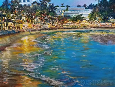 Фотокартина ”Закат на Чёрном море” для интерьера, купить