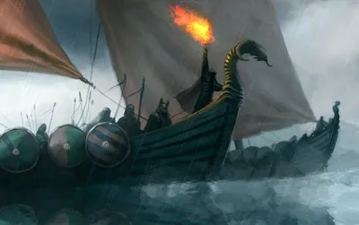 Обои арт, викинги, Guild Wars на телефон и рабочий стол, раздел рендеринг,  разрешение 2048x1536 - скачать