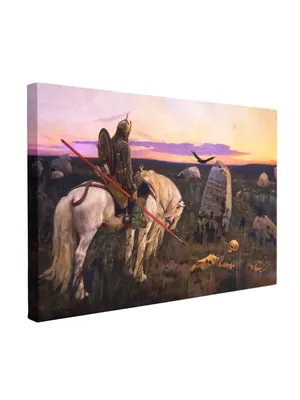 Картина на холсте/\"Витязь на распутье\" В. Васнецов, 60х40см ArtZakaz  96633243 купить за 292 200 сум в интернет-магазине Wildberries