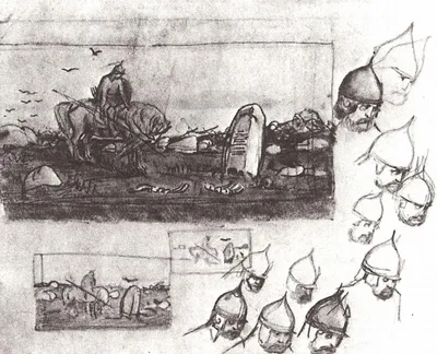 File:Черновые наброски к картине Витязь на распутье.jpg - Wikimedia Commons