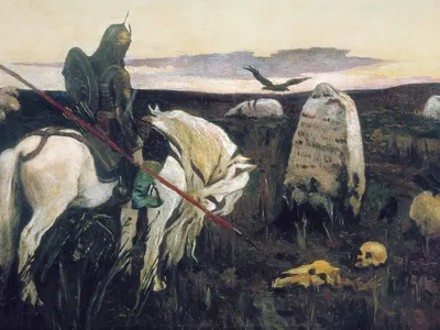 Дмитрий Юрьевич Буянов - Витязь на распутье, 09.07.2014, 62×100 см:  Описание произведения | Артхив