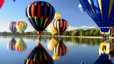 Обои небо, воздушный шар, воздух шары, the sky, balloon для рабочего стола  #187586