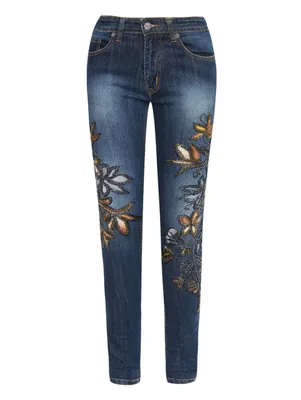 Versace Джинсы Blossom Kids с вышивкой | VERSACE
