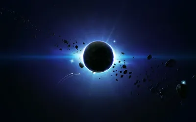 Затмение и метеориты обои для рабочего стола, картинки и фото - RabStol.net