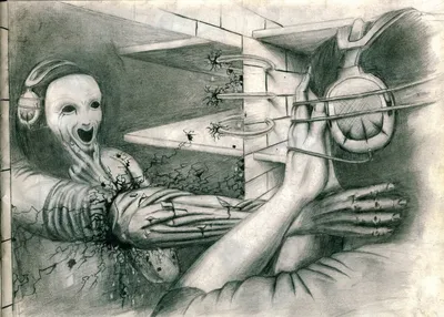 Страшные рисунки психически больных (68 фото) » Рисунки для срисовки и не  только
